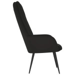vidaXL Scaun de relaxare, negru, catifea