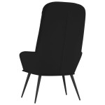 vidaXL Scaun de relaxare, negru, catifea