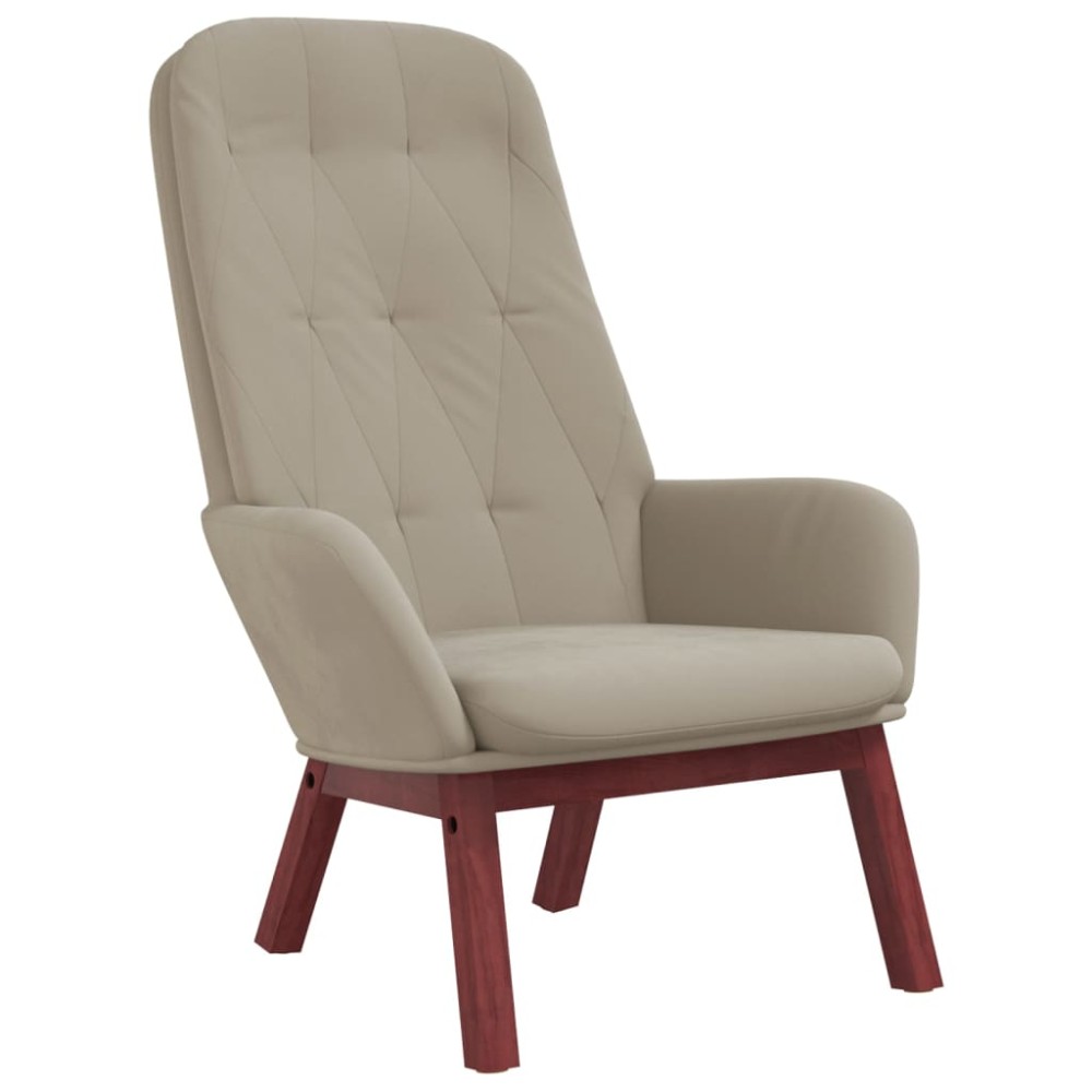 vidaXL Scaun de relaxare, gri deschis, catifea