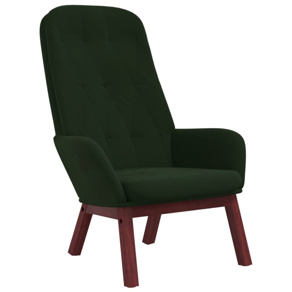 vidaXL Scaun de relaxare, verde închis, catifea