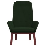vidaXL Scaun de relaxare, verde închis, catifea