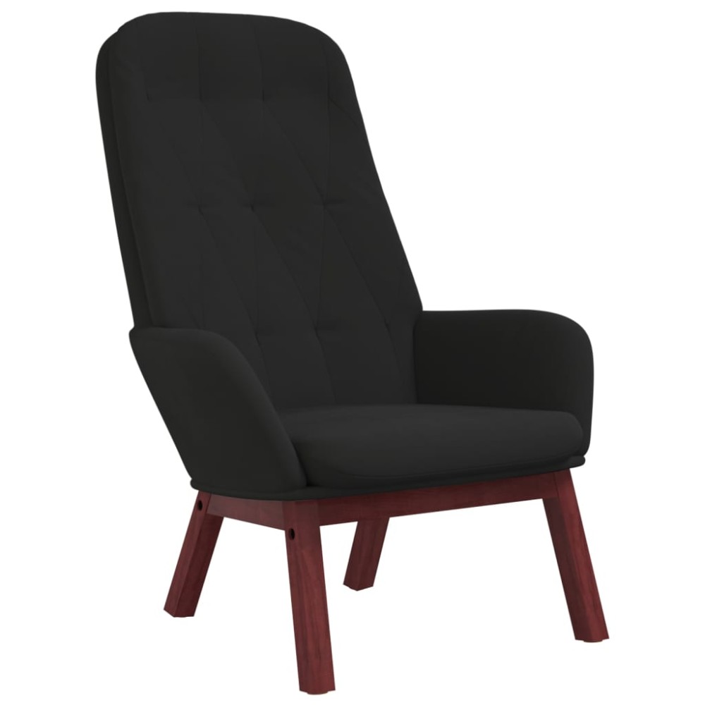 vidaXL Scaun de relaxare, negru, catifea