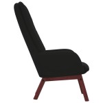 vidaXL Scaun de relaxare, negru, catifea