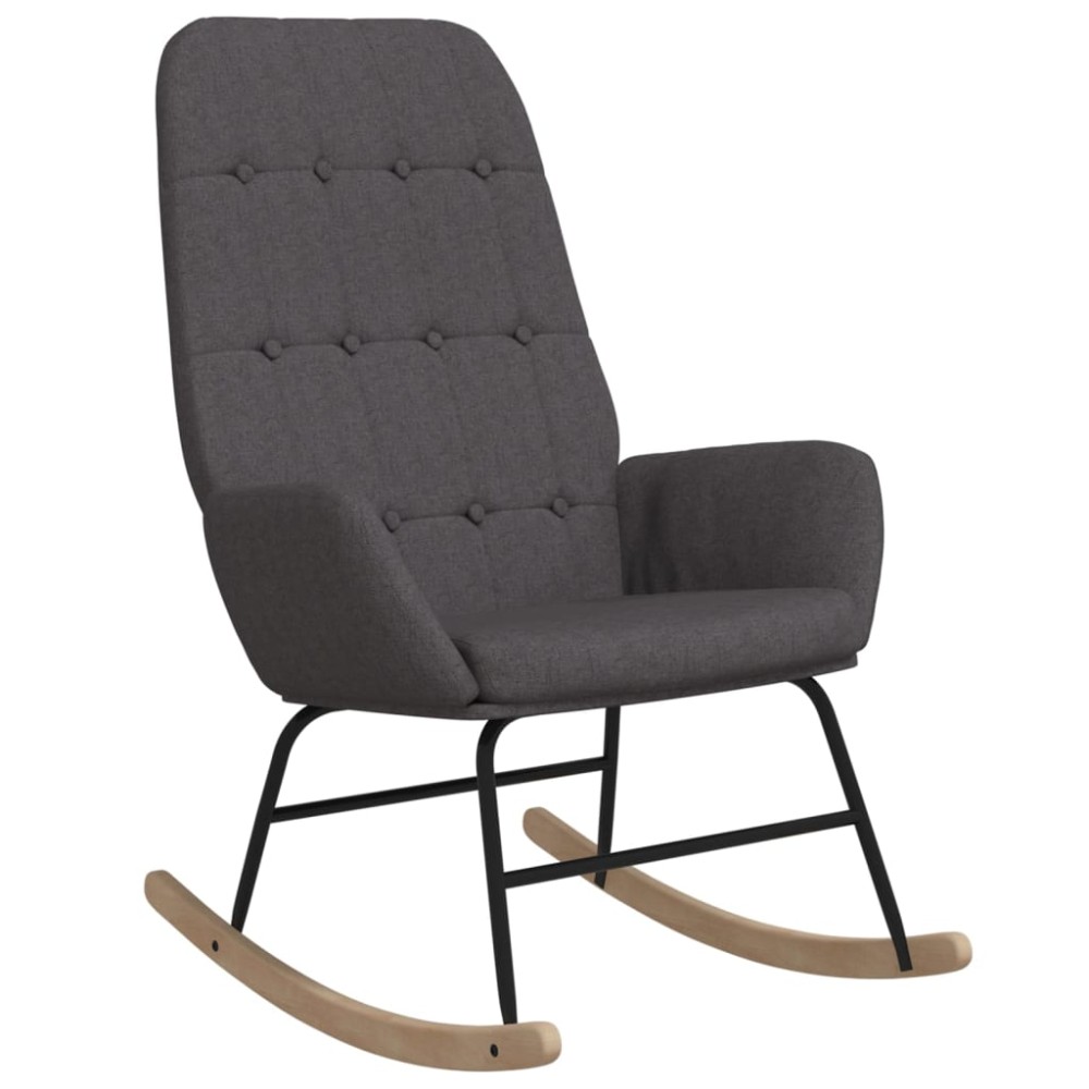 vidaXL Scaun balansoar, gri închis, material textil