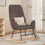 vidaXL Scaun balansoar, gri închis, material textil vidaXL Scaun balansoar, gri închis, material textil