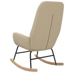 vidaXL Scaun balansoar, crem, material textil vidaXL Scaun balansoar, crem, material textil