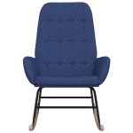 vidaXL Scaun balansoar, albastru, material textil