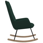 vidaXL Scaun balansoar, verde închis, material textil