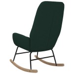 vidaXL Scaun balansoar, verde închis, material textil