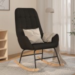 vidaXL Scaun balansoar, negru, material textil vidaXL Scaun balansoar, negru, material textil