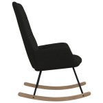 vidaXL Scaun balansoar, negru, material textil vidaXL Scaun balansoar, negru, material textil