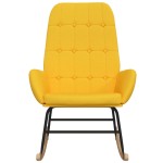 vidaXL Scaun balansoar, galben muștar, material textil