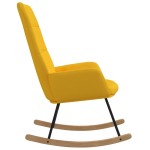 vidaXL Scaun balansoar, galben muștar, material textil