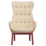 vidaXL Scaun de relaxare, crem, material textil