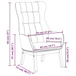 vidaXL Scaun de relaxare, albastru, material textil