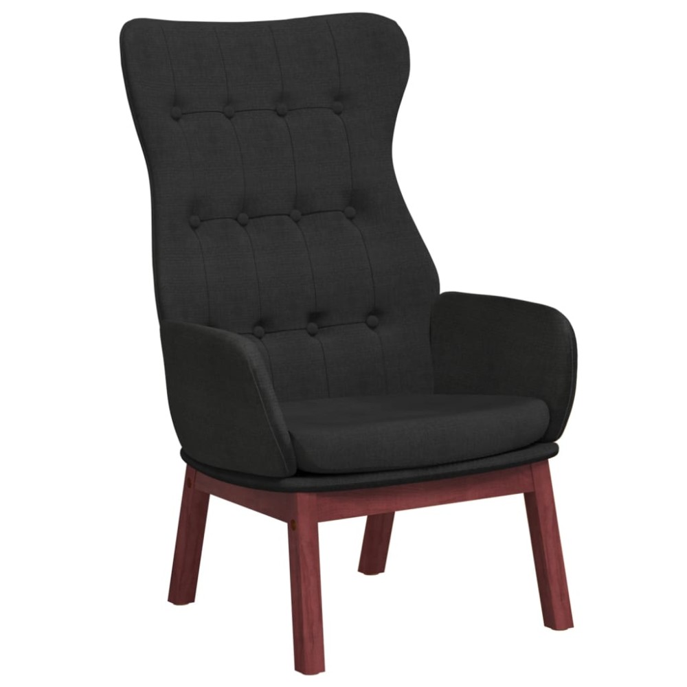vidaXL Scaun de relaxare, negru, material textil