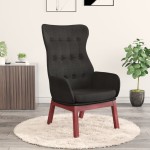 vidaXL Scaun de relaxare, negru, material textil vidaXL Scaun de relaxare, negru, material textil