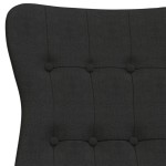 vidaXL Scaun de relaxare, negru, material textil vidaXL Scaun de relaxare, negru, material textil
