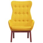 vidaXL Scaun de relaxare, galben muștar, material textil