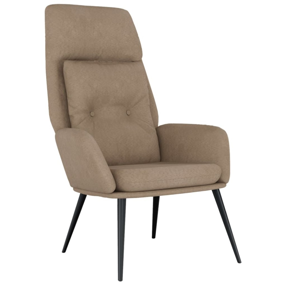 vidaXL Scaun de relaxare, gri taupe, piele întoarsă artificială