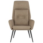 vidaXL Scaun de relaxare, gri taupe, piele întoarsă artificială vidaXL Scaun de relaxare, gri taupe, piele întoarsă artificială