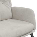 vidaXL Fotoliu rabatabil, gri deschis, piele întoarsă artificială