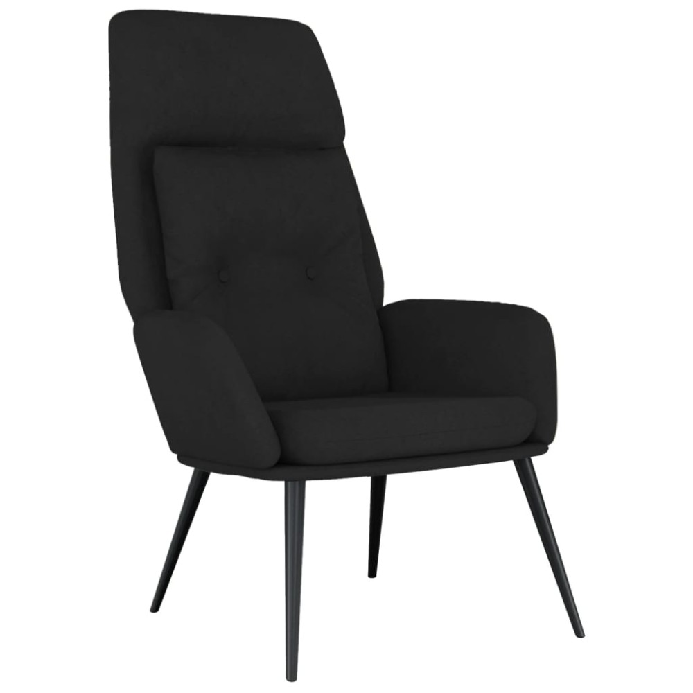vidaXL Scaun de relaxare, negru, piele întoarsă ecologică