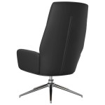 vidaXL Scaun de relaxare, negru, piele naturală