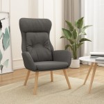 vidaXL Scaun de relaxare, gri închis, material textil