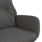 vidaXL Scaun de relaxare, gri închis, material textil