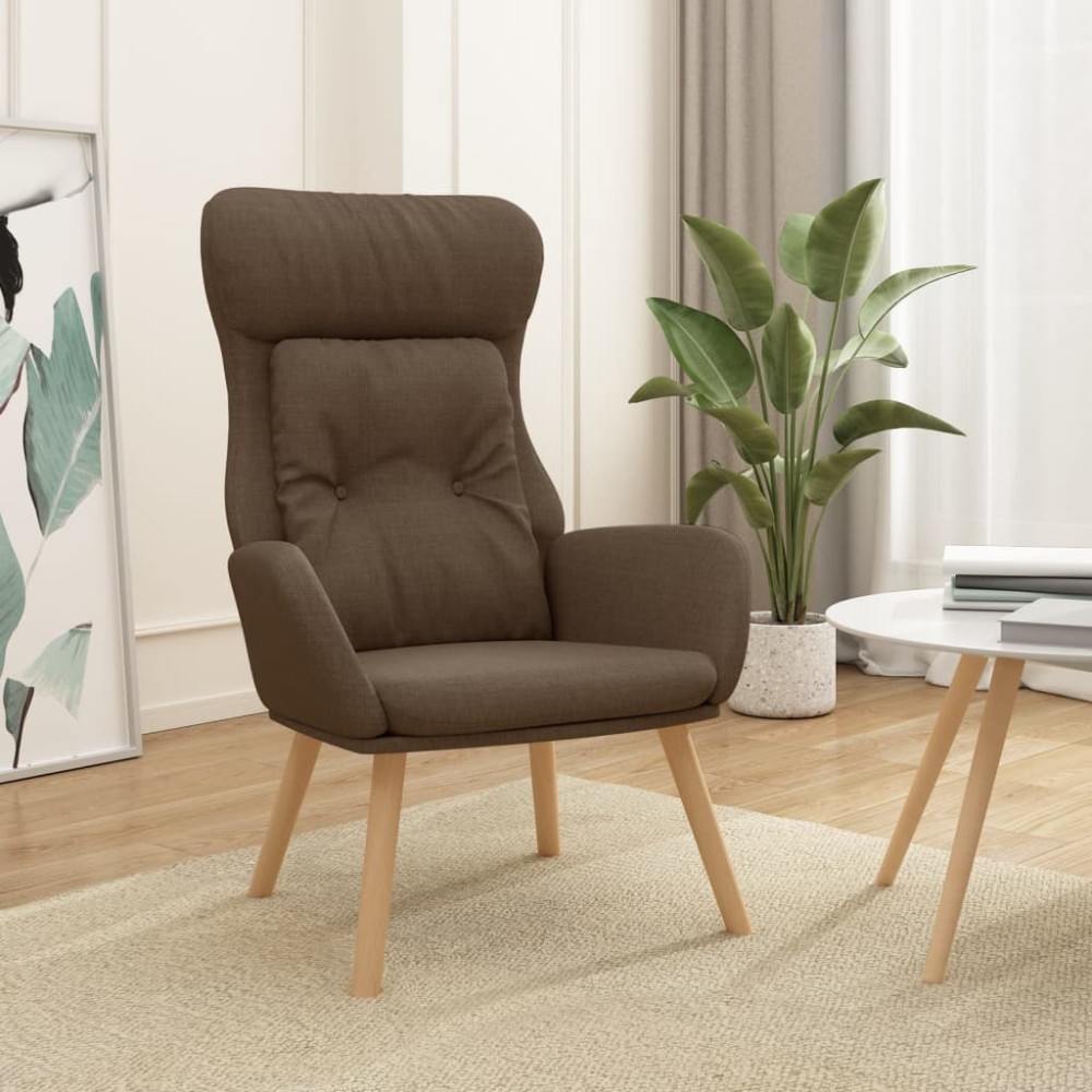 vidaXL Scaun de relaxare, maro, material textil