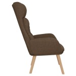 vidaXL Scaun de relaxare, maro, material textil vidaXL Scaun de relaxare, maro, material textil