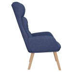vidaXL Scaun de relaxare, albastru, material textil