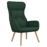 vidaXL Scaun de relaxare, verde închis, material textil