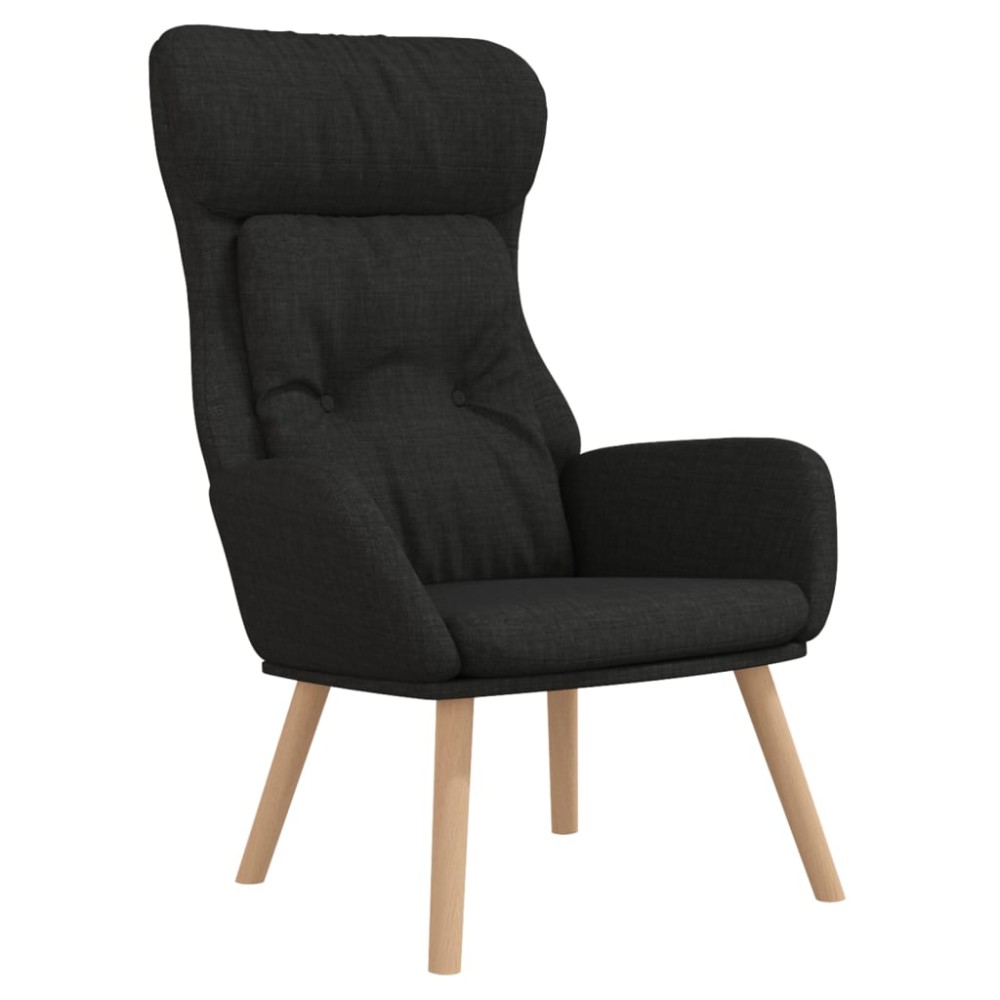 vidaXL Scaun de relaxare, negru, material textil