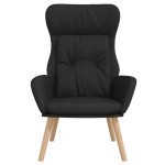 vidaXL Scaun de relaxare, negru, material textil vidaXL Scaun de relaxare, negru, material textil