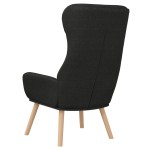 vidaXL Scaun de relaxare, negru, material textil vidaXL Scaun de relaxare, negru, material textil