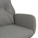 vidaXL Scaun de relaxare, gri deschis, textil și PVC
