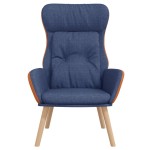 vidaXL Scaun de relaxare, albastru, textil și PVC