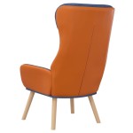 vidaXL Scaun de relaxare, albastru, textil și PVC