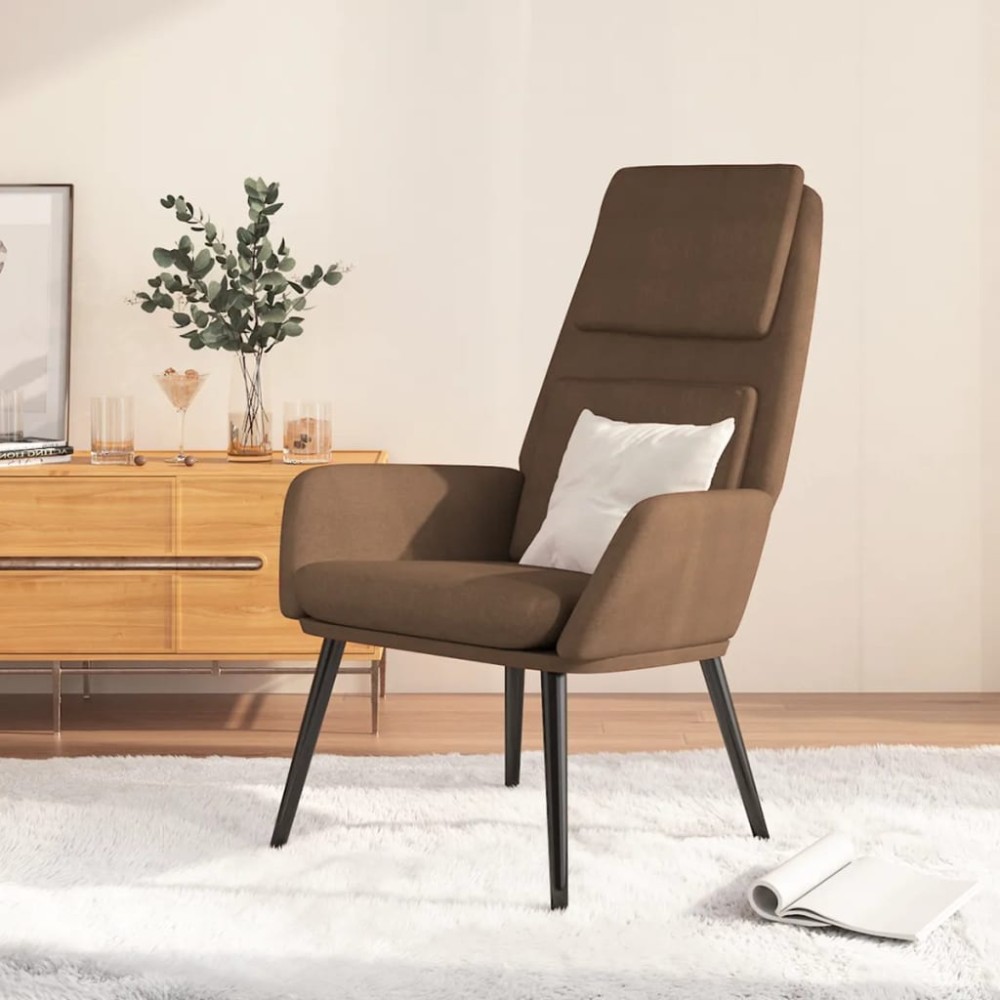 vidaXL Scaun de relaxare, maro, material textil
