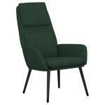 vidaXL Scaun de relaxare, verde închis, material textil