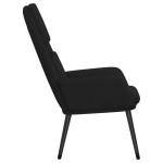 vidaXL Scaun de relaxare, negru, material textil vidaXL Scaun de relaxare, negru, material textil