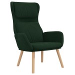 vidaXL Scaun de relaxare, verde închis, catifea