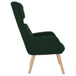 vidaXL Scaun de relaxare, verde închis, catifea