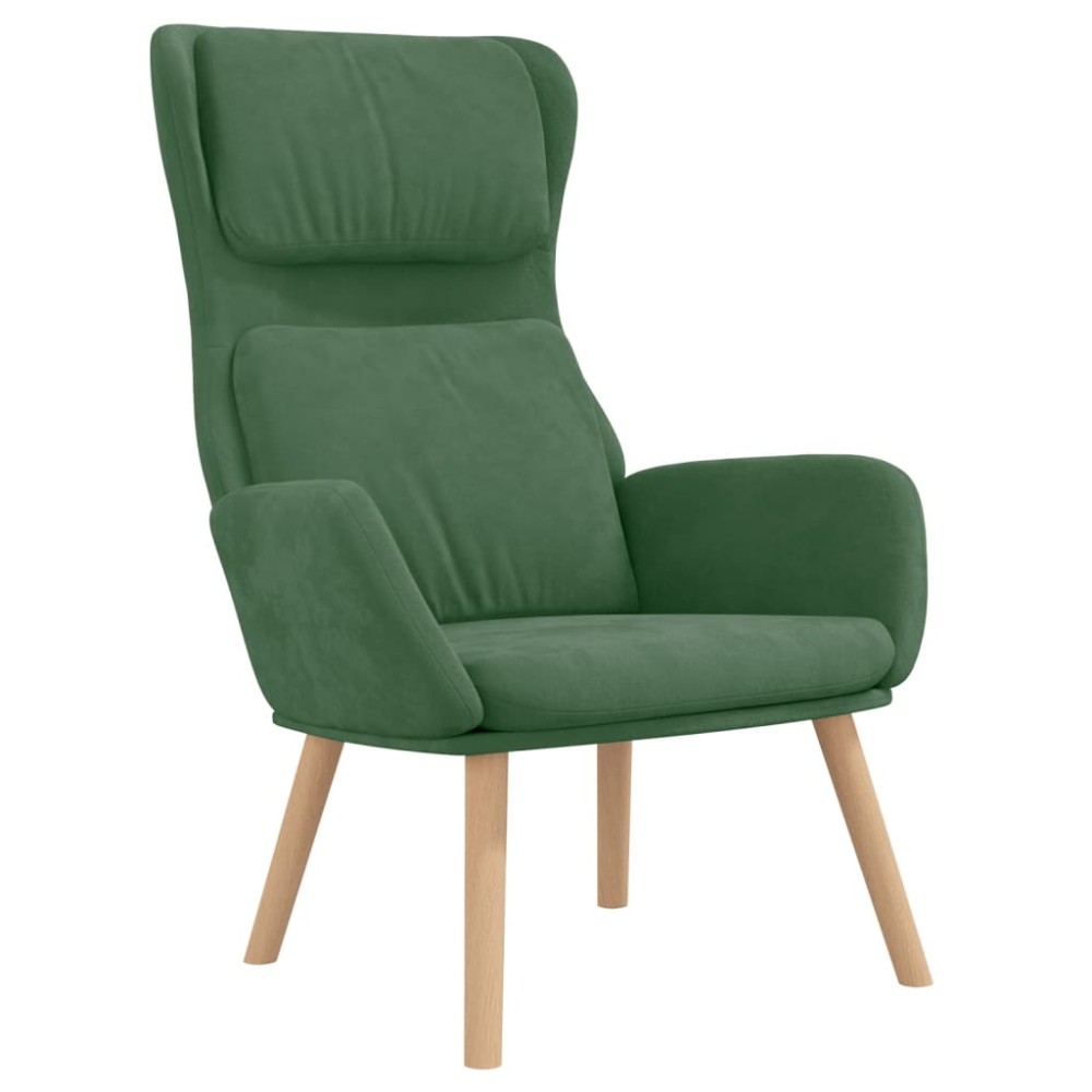 vidaXL Scaun de relaxare, verde deschis, catifea