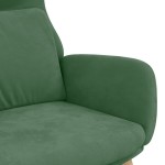 vidaXL Scaun de relaxare, verde deschis, catifea