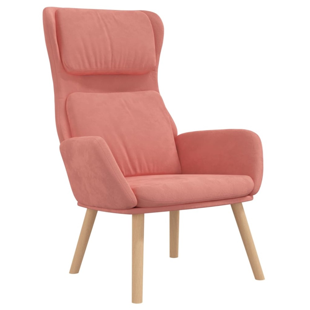 vidaXL Scaun de relaxare, roz, catifea