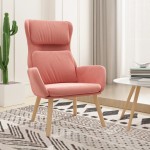 vidaXL Scaun de relaxare, roz, catifea vidaXL Scaun de relaxare, roz, catifea