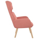 vidaXL Scaun de relaxare, roz, catifea vidaXL Scaun de relaxare, roz, catifea